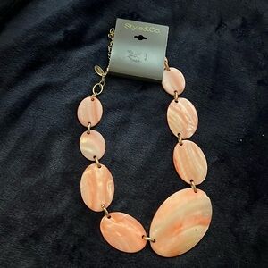 - Style & co blue pink shell tower necklace